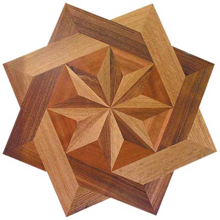 Wood flooring medallion